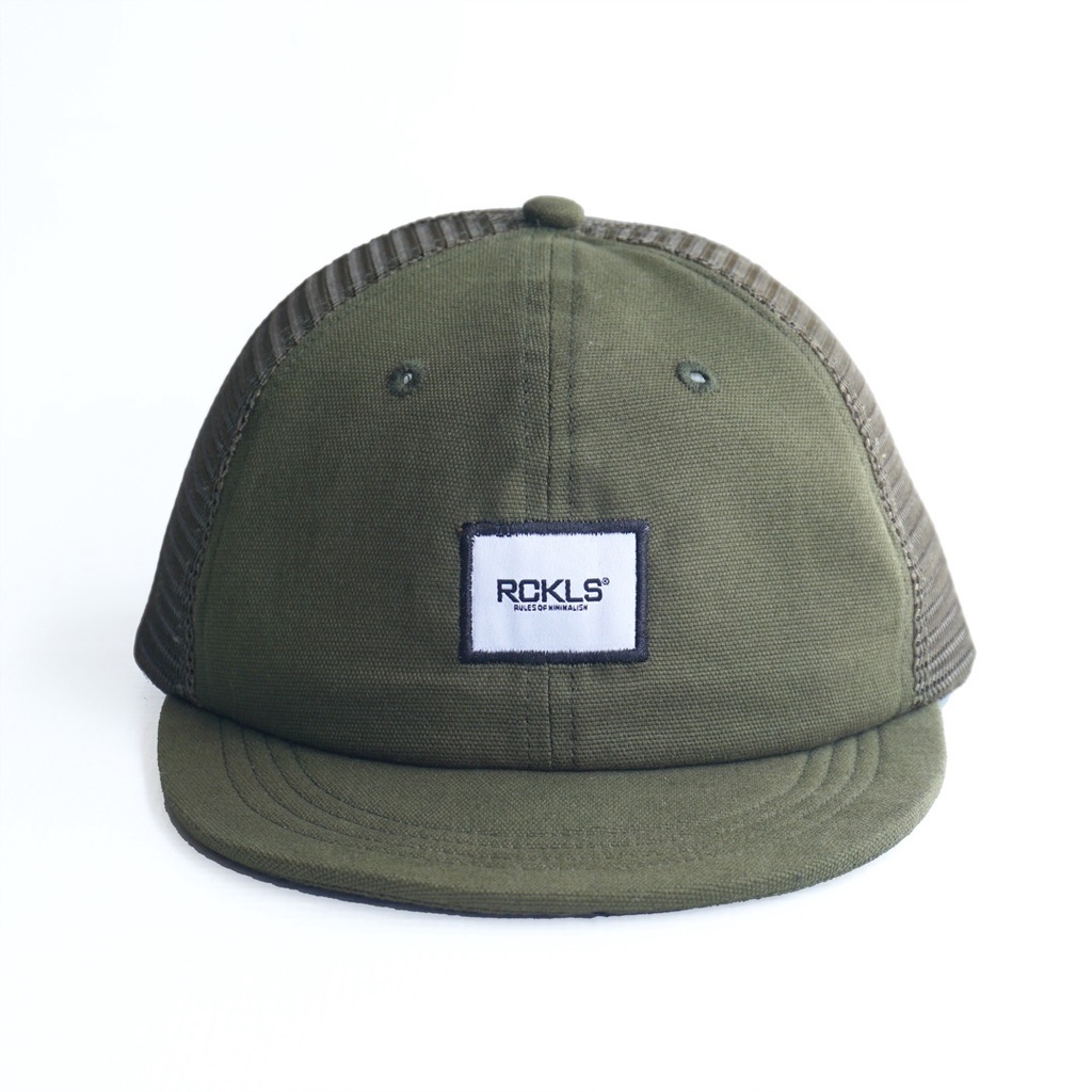 RCKLS Mesh Caps Army Topi Pria Visor Pendek | Topi Sepeda | Visors Bisa Ditekuk Keatas