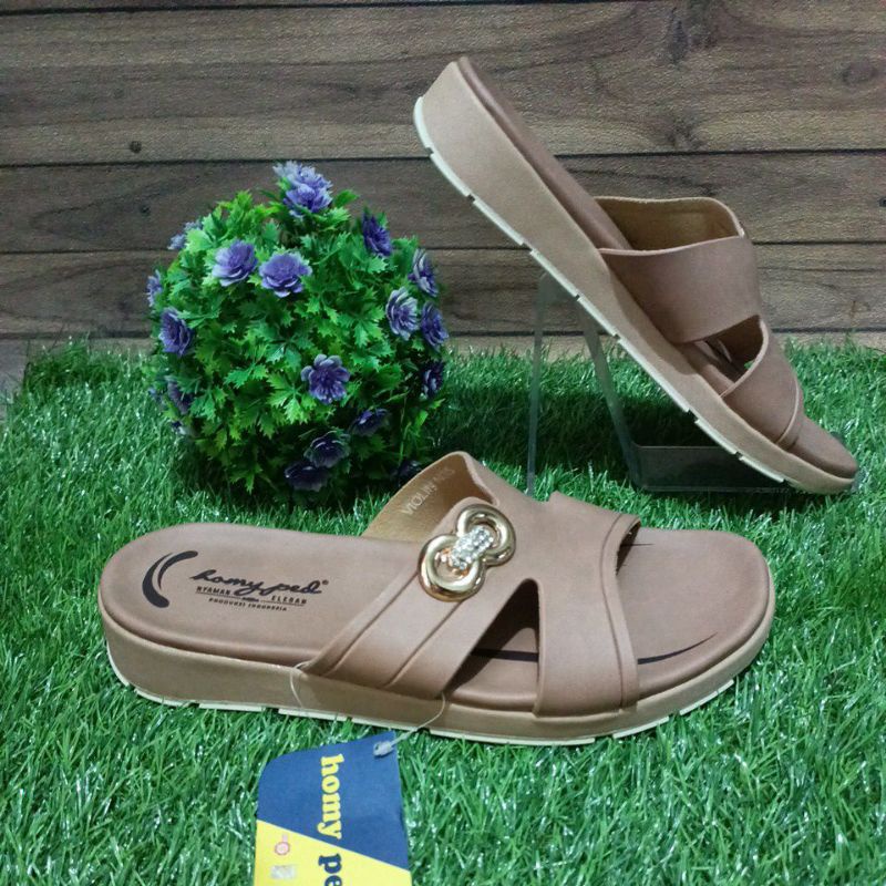 HOMYPED SANDAL FLAT VIOLIN N35 BISKUIT