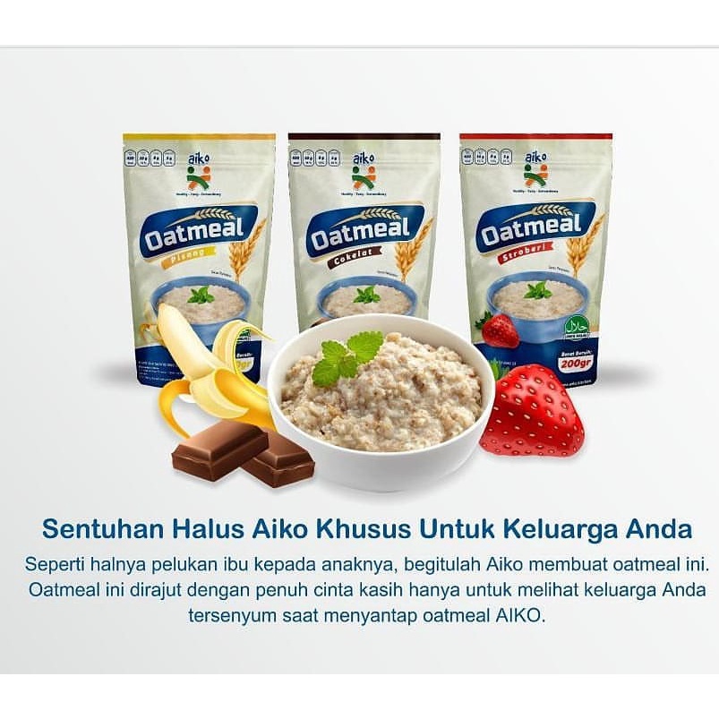 AIKO Baby Oatmeal Buah Untuk Makanan Pendamping ASI / Bubur Oatmeal mpasi EXP 2026