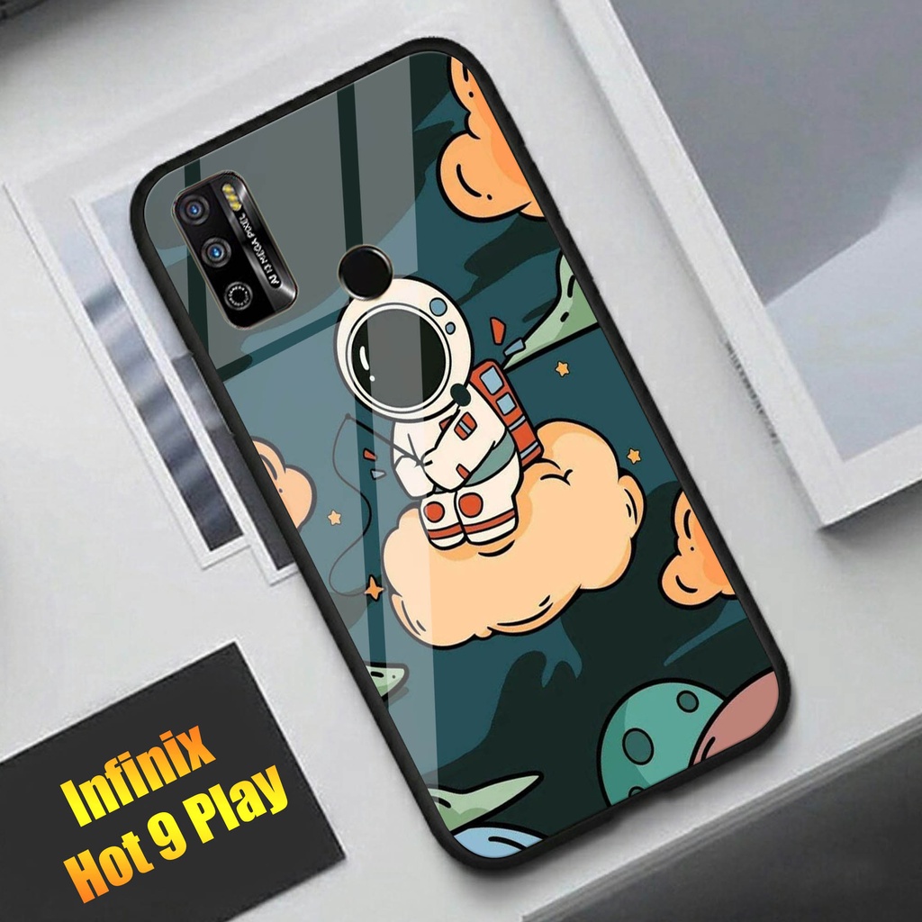 Softcase Glass Kaca INFINIX HOT 9 PLAY- Case Handphone  INFINIX HOT 9 PLAY [T88]