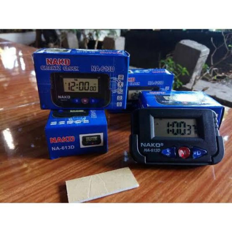 Jam Digital NAKO NA-613D Bisa ditempel di Mobil Meja atau di mana saja