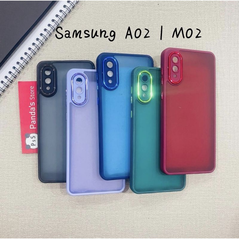 Case Samsung A02 | M02 Metal Chrome Softcase Dove Premium Luxury PSS