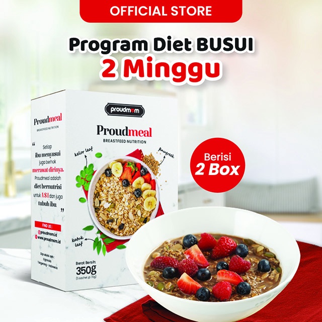 Program Diet Busui ( Paket 2 MINGGU ) - Pengganti Sarapan Sehat u/ Turun Berat Badan - PROUDMEAL ASI BOOSTER