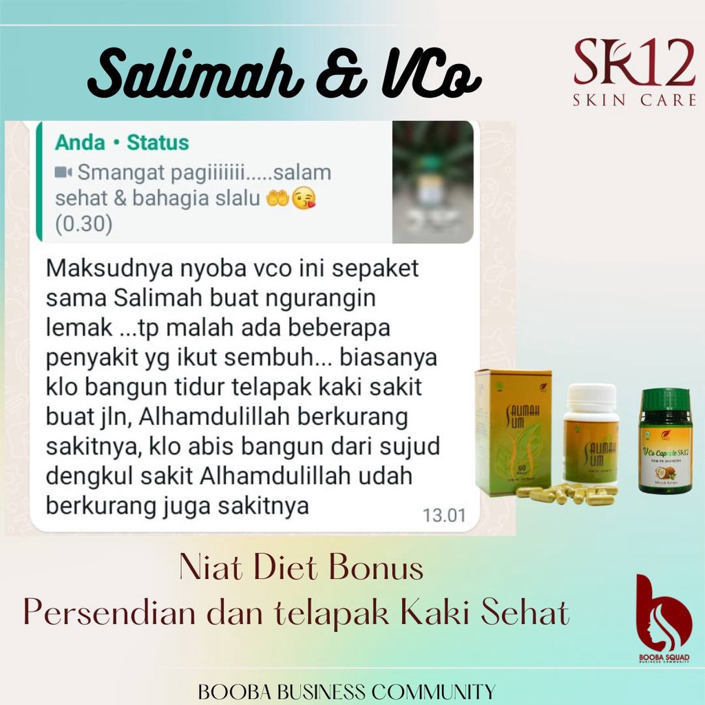 Obat Herbal Pelangsing Salimah Slim / SR12 Salimah Slim Peluntur Lemak Perut Buncit Ampuh / Obat Diet Bpom 60 Kapsul