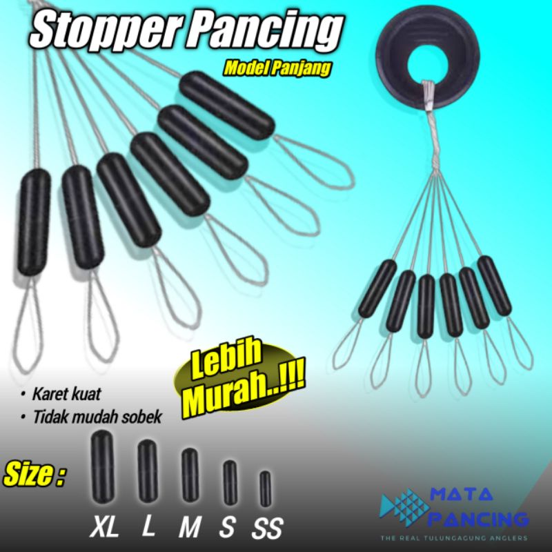 Stopper model SOSIS pancing untuk pembatas kail pancing dan pelampung di tengah senar stoper pancing isi 18pcs