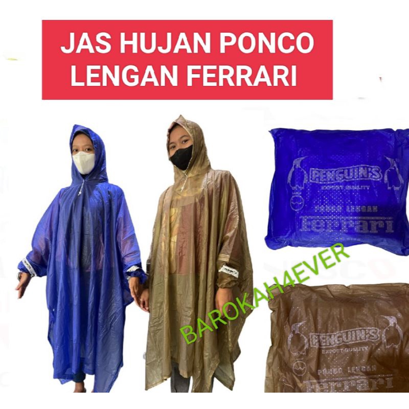 Jas Hujan Penguin's Ponco Lengan Celana  FERRARI Jas Hujan Ponco Lengan FERRARI