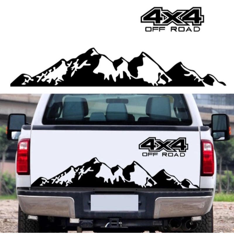 sticker mobil hilux triton sticker mobil 4x4 off road sticker 4x4 off road pintu belakang mobil