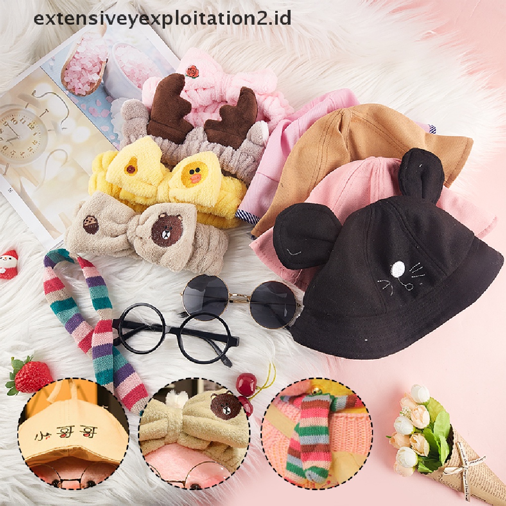 1 Pc Headband Kacamata Bahan Plush Ukuran 20-30cm Untuk Boneka Bebek 30cm