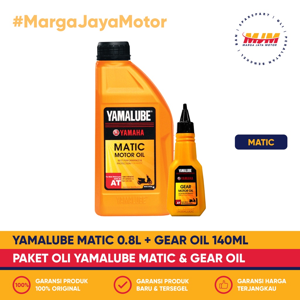 Paket Oli Yamalube Matic 0.8L + Yamalube Gear Oil 100ml