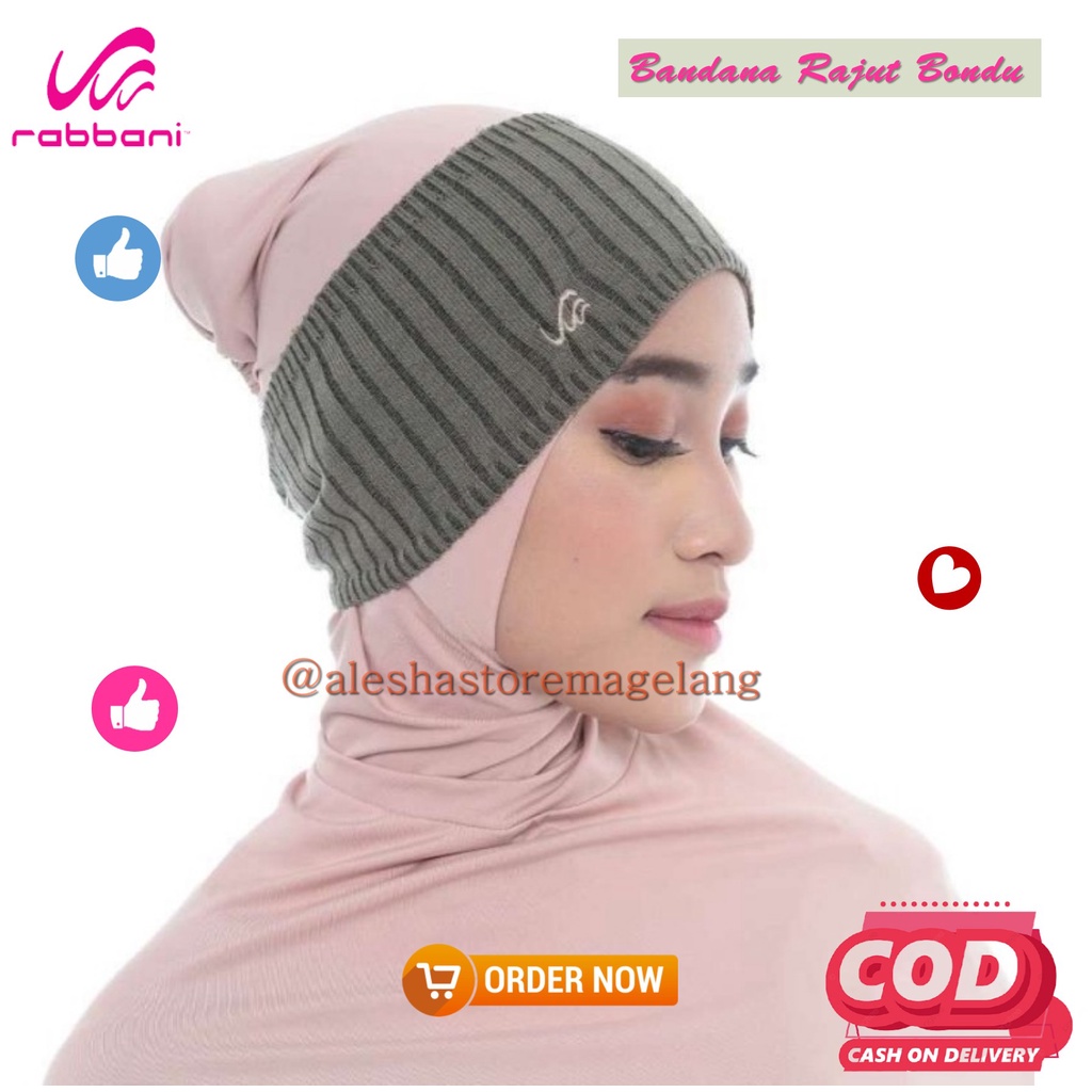 Bandana Rajut BONDU - Bandana Rajut BONDU Rabbani Original Ciput rajut Rabbani Ciput Rajut Blong Rab