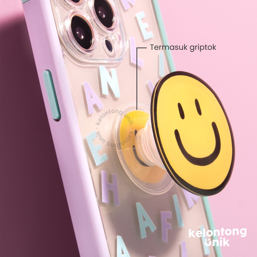 (Seri 1) LANGSUNG KIRIM TANPA PO | For iPhone - SCRIBBLES Bumper Puzzle Case - Premium Case Custom Nama