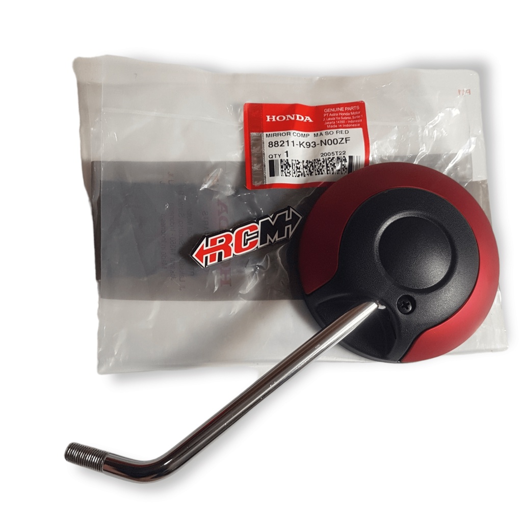 88211-K93-N00ZB MIRROR SPION KACA KIRI SCOOPY LED FI F1 ESP 2017 2018 2019 WARNA RED MERAH DOFF DOF 