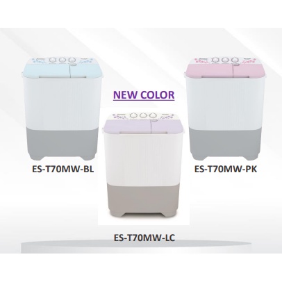MESIN CUCI 2 TABUNG SHARP EST70MW 6.5KG