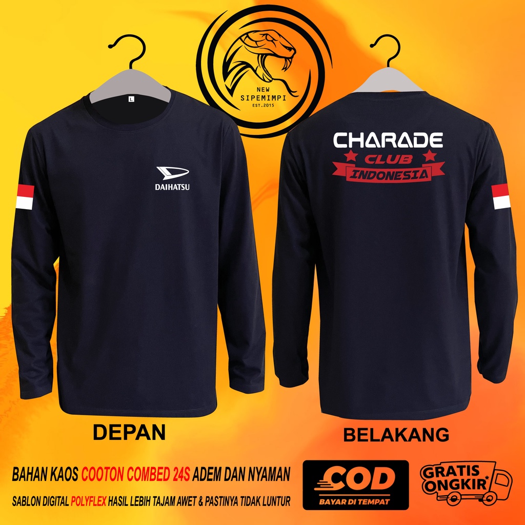 BAJU KAOS MOBIL DAIHATSU CHARADE CLUB INDONESIA KATUN COMBED 24S PREMIUM