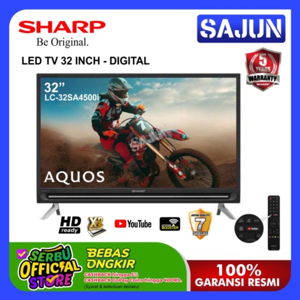 Sharp LED TV 32 Inch LC-32SA4500i Easy Smart TV 32SA4500i - REGULER Promo
