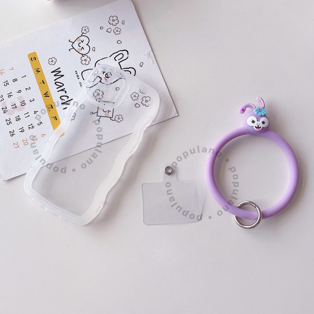 Gantungan Tangan Handphone Silicone Gelang Hp Silikon Holder Bulat Anti Jatuh Bangle Hp Silikon Lanyard Lucu