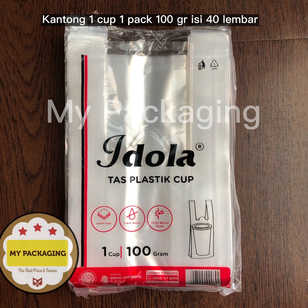 Kantong plastik BENING PE TEBAL 10x30 cm (1cup) - isi 30pcs