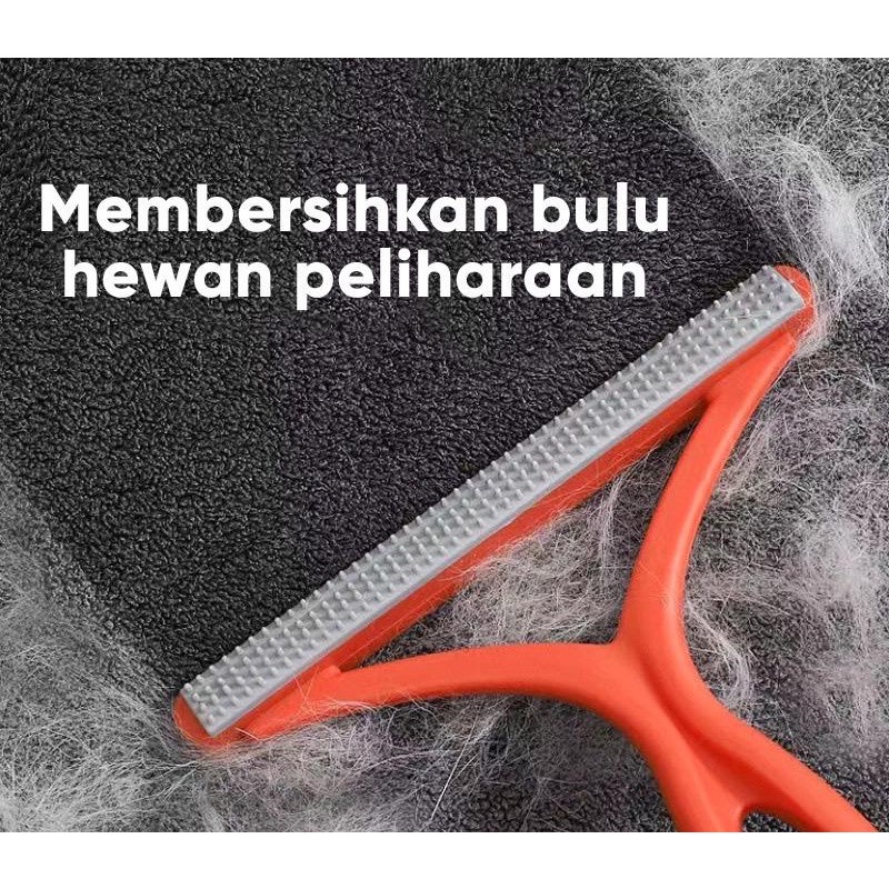 Alat Pembersih Serat Bulu Kain Pakaian D25 Sikat Pembersih Bulu Hewan Pet Hair Remover 2in1