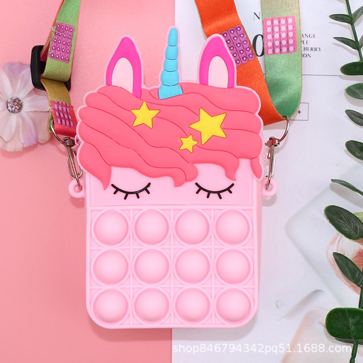 Spearhead unicorn miniatur/silicone deexpressor afirmatif dompet kosong