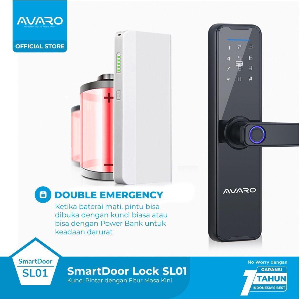 AVARO Smart Door Lock SL01 Handle RFID Fingerprint Waterproof Battery