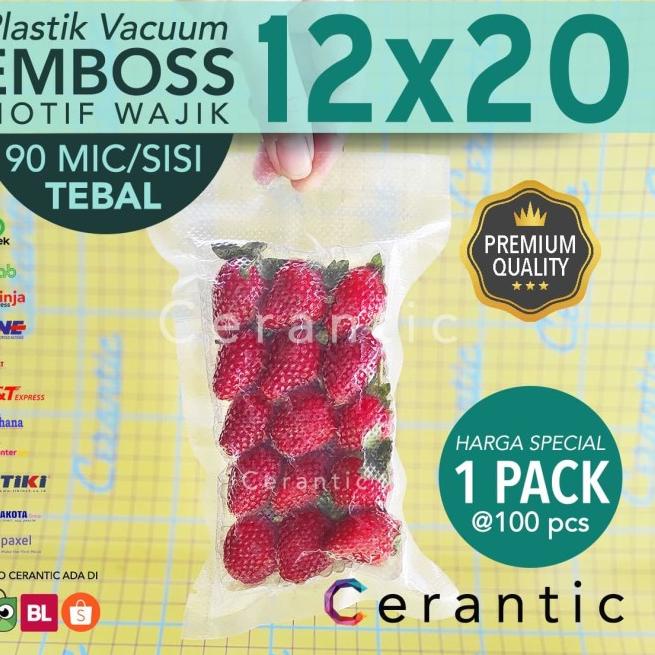 

Plastik Vacum Emboss 12x20 / Vacuum Bag Embossed 100 pcs