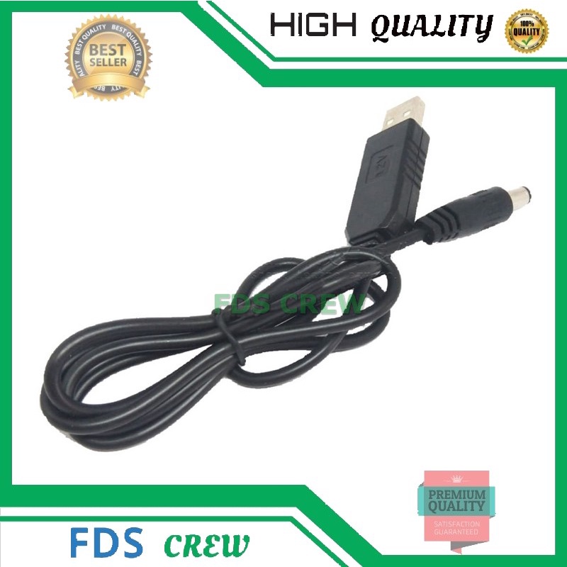Kabel USB DC Step Up 5V To 12V POWERBANK Router Modem Wifi Jack 5.5 mm