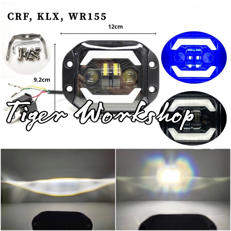 Lampu Tembak Daymaker LED Reflektor CRF 150 L KLX 150 Bigfoot Dtracker New WR 155 KTM 250 2017 Lampu Depan SUMO Custom Fog Lamp Mobil