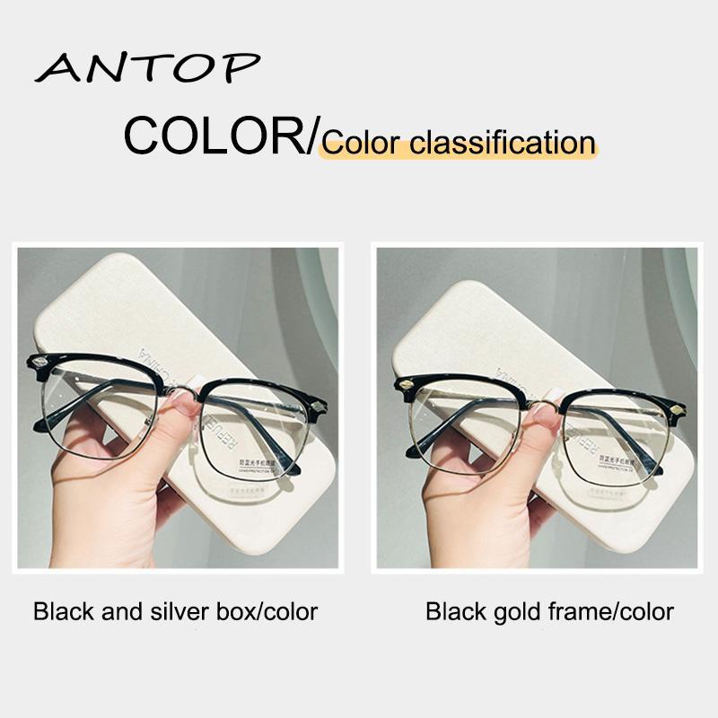 Kacamata Anti Radiasi Anti Blue Light Model Bingkai Setengah Bahan Metal Untuk Wanita dan pria 【antop】