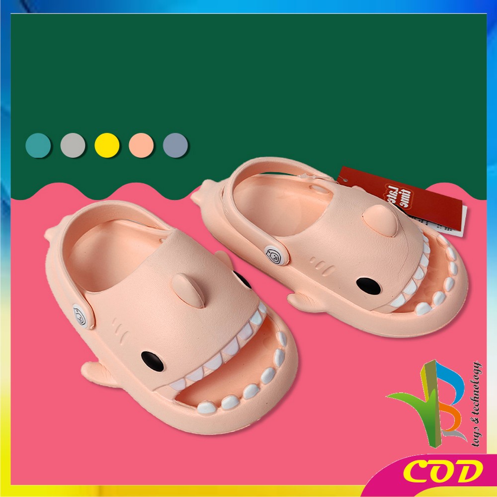 RB-S40 Sandal Hiu Karakter Hewan Lucu Bahan EVA Dengan Tali Belakang / Sendal Shark Anak Lucu Anti  Slip Unisex / Sendal Selop Anak Import