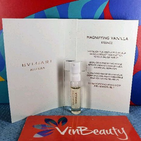 Vial Parfum OriginaL BVG Allegra Magnifying Vanilla Essence 1.5 ml