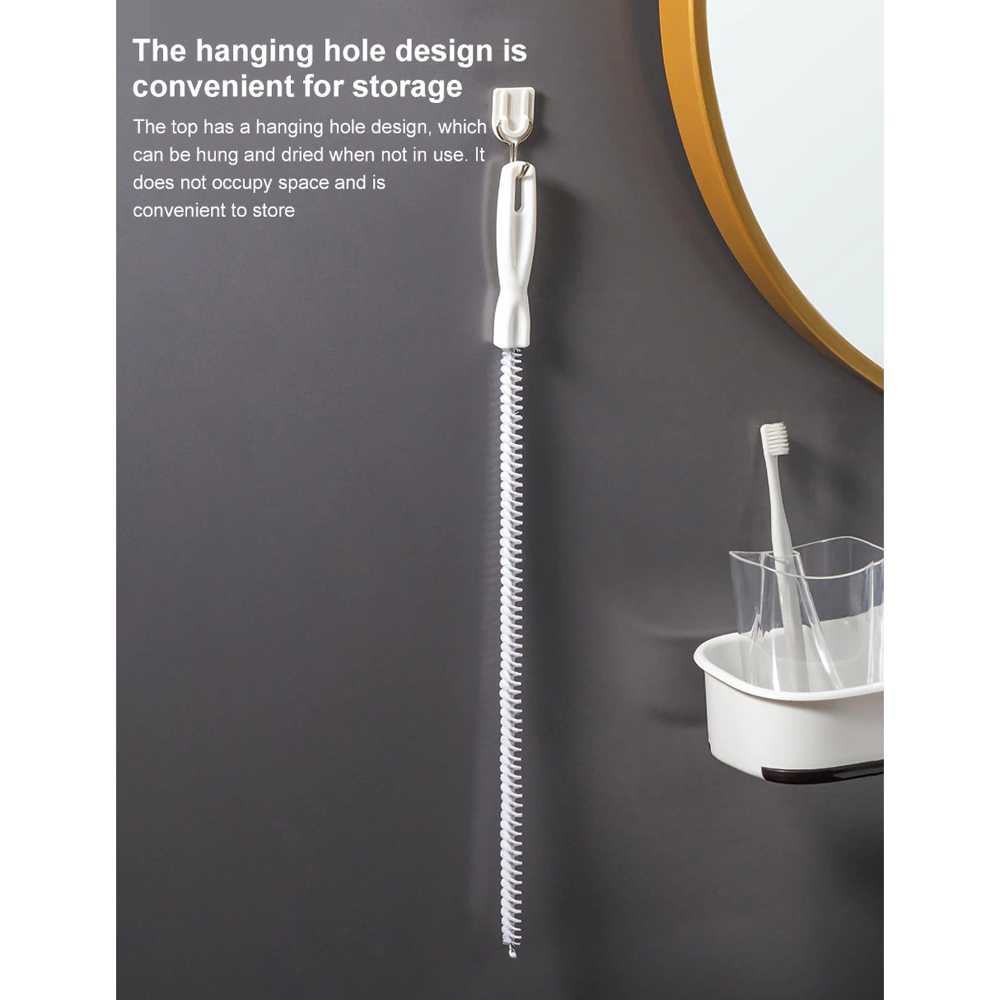 TGWY Sikat Pipa Ledeng Hair Sewer Sink Cleaning Brush 45 cm