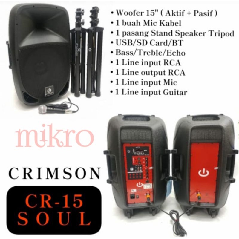 Speaker Aktif Pasif CRIMSON CR15 SOUL 15inch