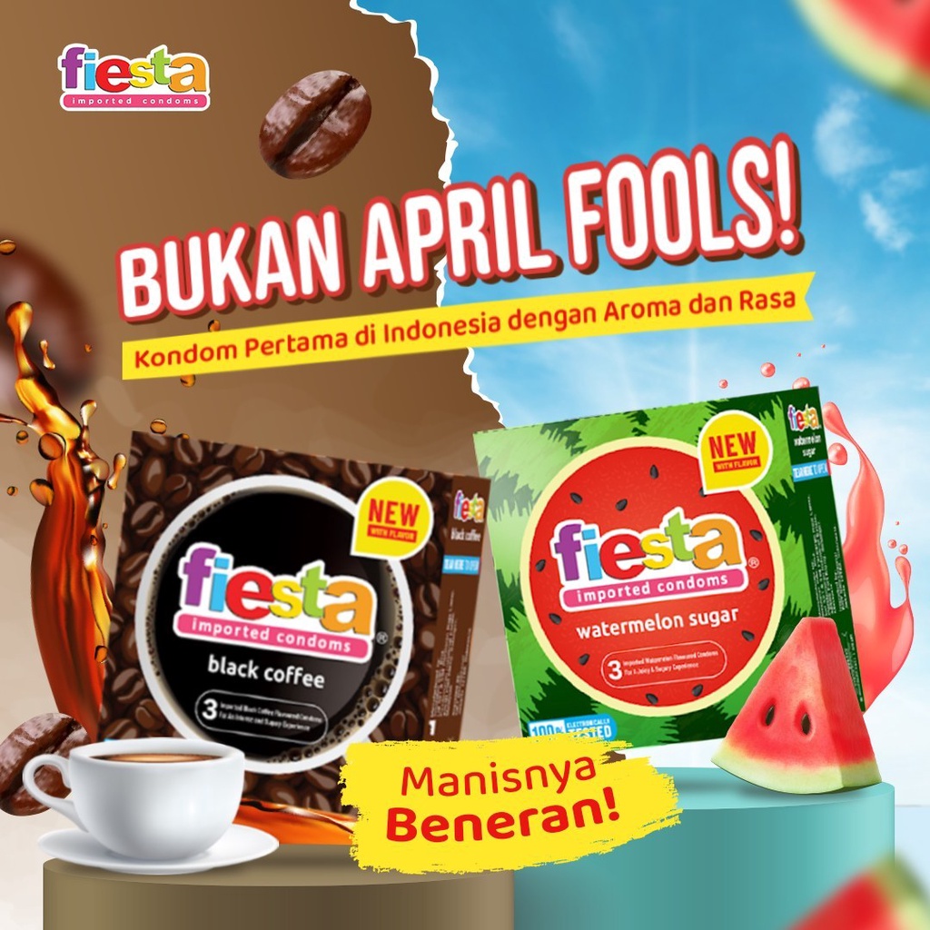 Kondom Fiesta Watermelon &amp; Black Coffe isi 3