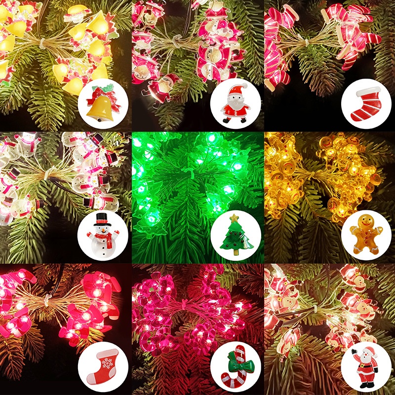 Lampu String 20 LED 2M Bentuk Snowflake Untuk Dekorasi Pohon Natal