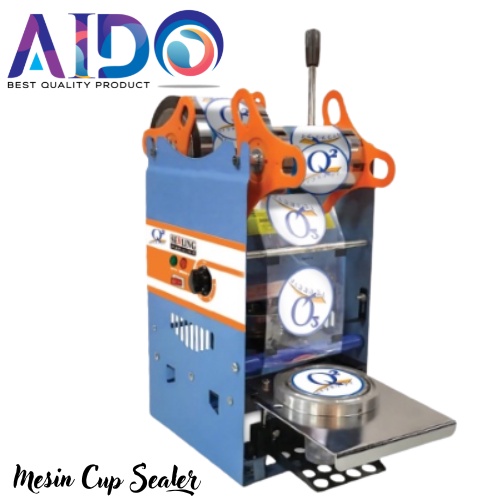 Mesin cup sealer press gelas plastik manual sealing machine 8881