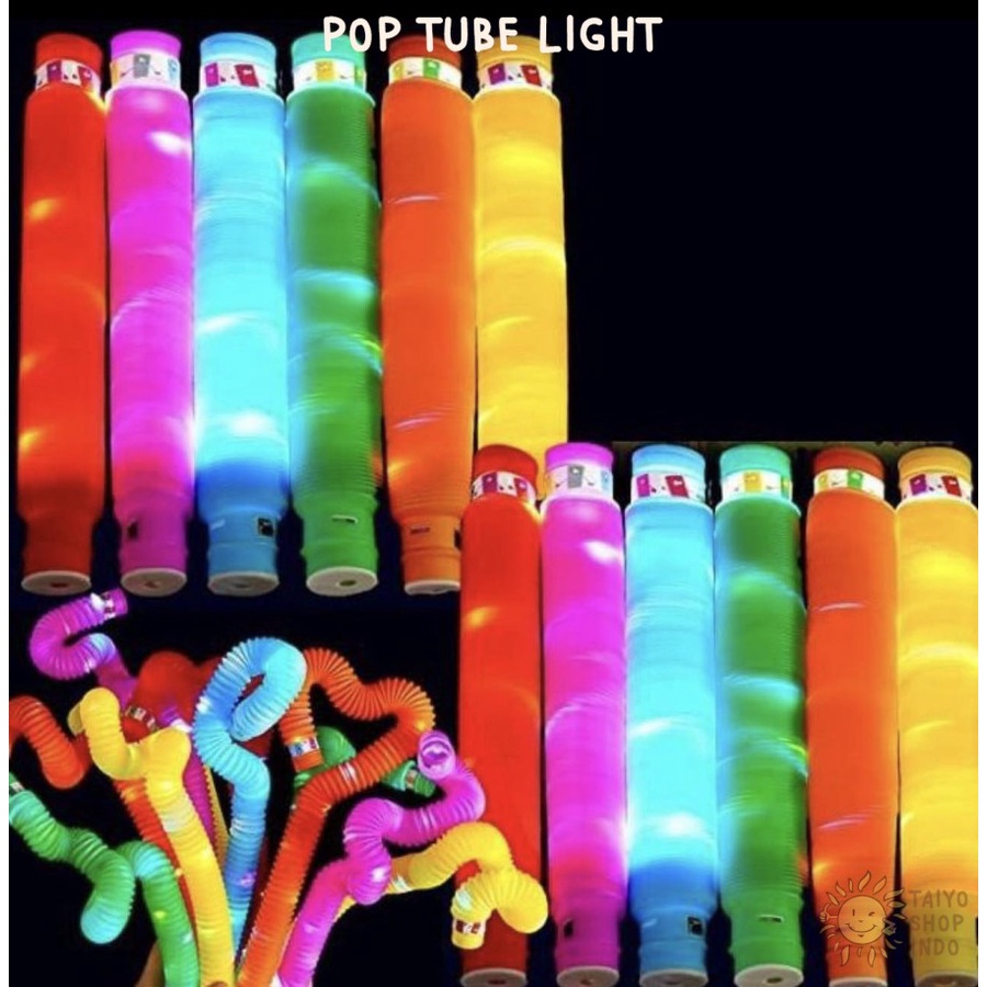 Light Up Pop Tubes Pipes LED Stick Pipa Selang Mainan Anak