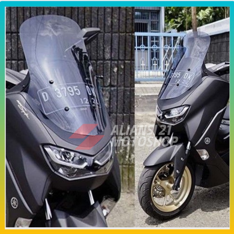 windshield/visor yamaha nmax old nmax new panjang winsil nmax old dan new panjang smoke bening hitam