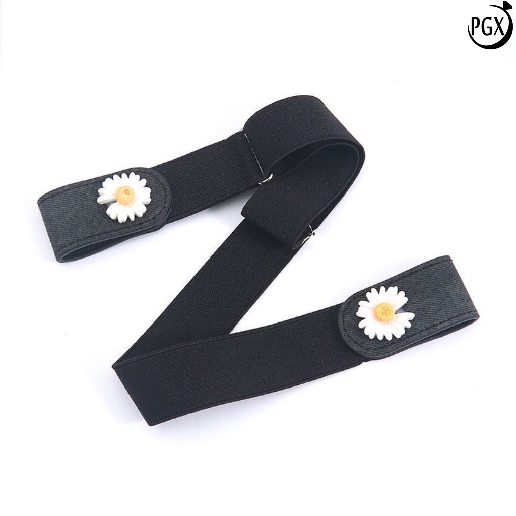 Ikat Pinggang Wanita - Belt Elastis Gesper Karet Bunga Daisy - IP068