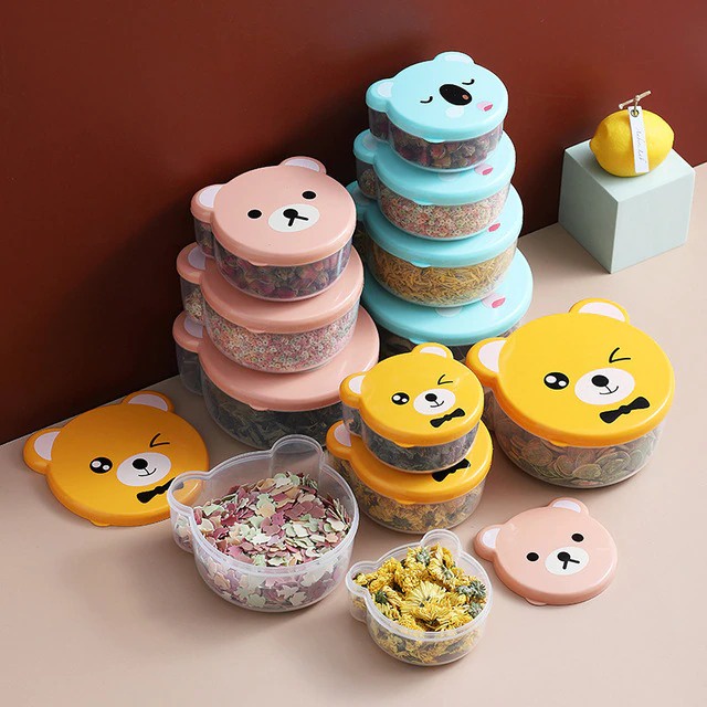 Toples Susun Wadah Kue Lucu Gambar Kartun 4in1