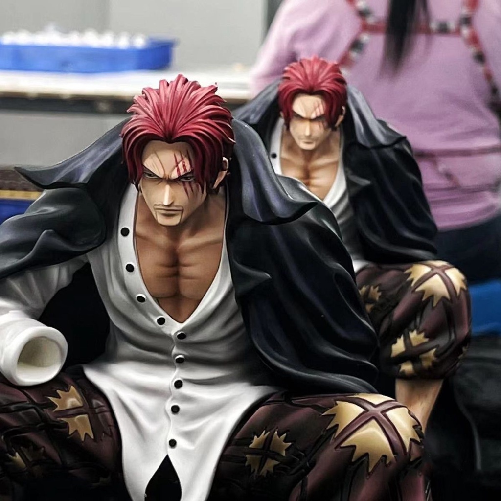 Mainan Action Figure One Piece Rambut Merah Tinggi 17cm