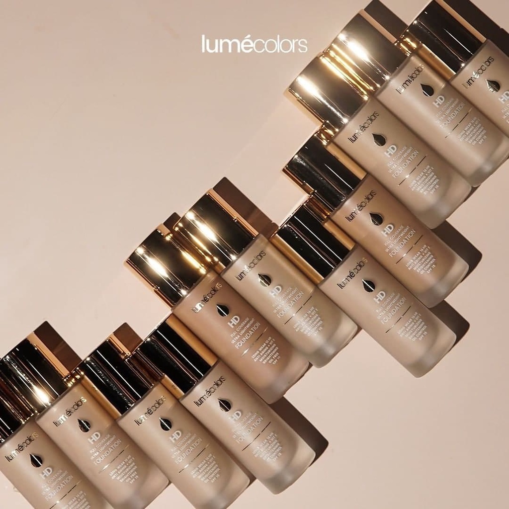 Lumecolors HD Full Coverage Ultra Lightweight Foundation - 10ml &amp; 30ml | Tahan Hingga 16 Jam