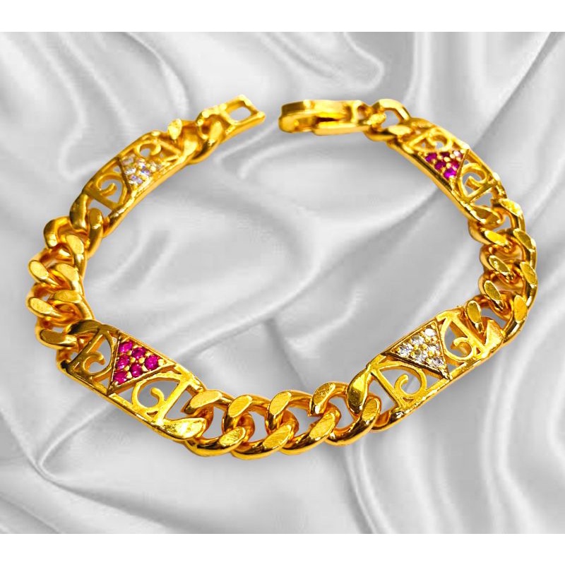gelang rante permata//gelang//perhiasan//gelang rante