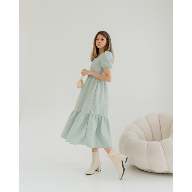 [ LittleBigCloth ] Dovey Dress // Dress Pesta Wanita Dress Mint Dress Midi