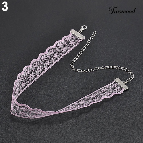 Kalung Choker Bahan Lace Gaya Gothic Punk Retro Boho Untuk Wanita