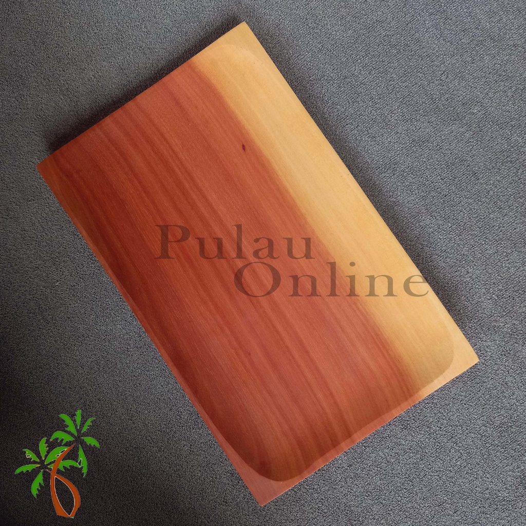 Piring Saji Kotak Kayu Sawo - Piring Kotak Ceper - Piring kotak Saji - 20x12