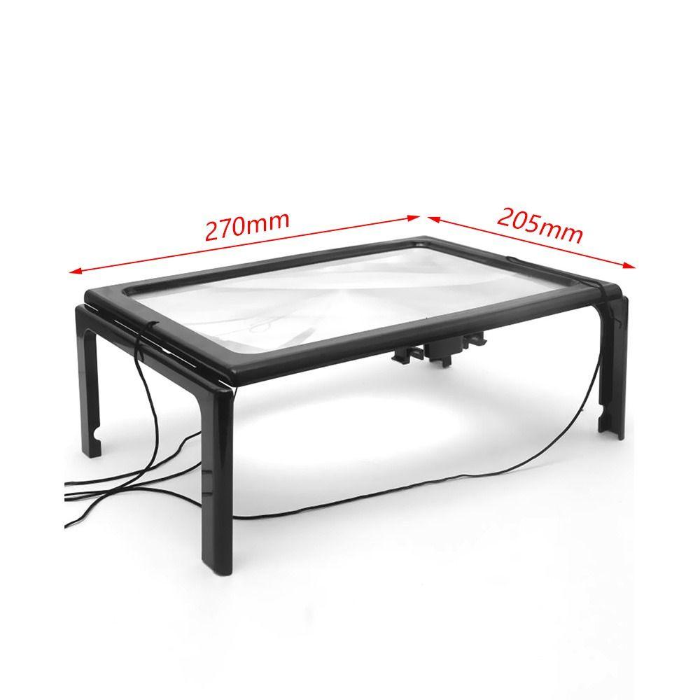 Solighter Tabletop magnifying glass Profesional Multifungsi Dengan 4lampu LED 3X