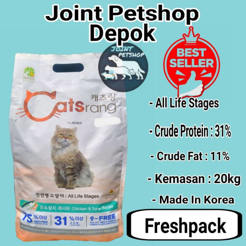 Expedisi Catsrang All Life Stages 20kg / Makanan Kucing Catsrang All Stage 20kg Freshpack