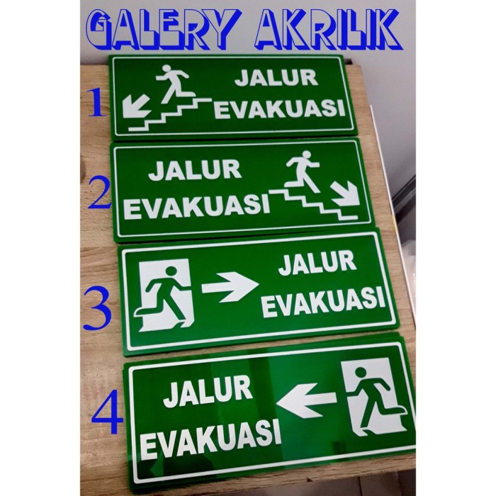 

Papan Sing Label Akrilik Jalur Evakuasi Papan Rmbu Evakuasi