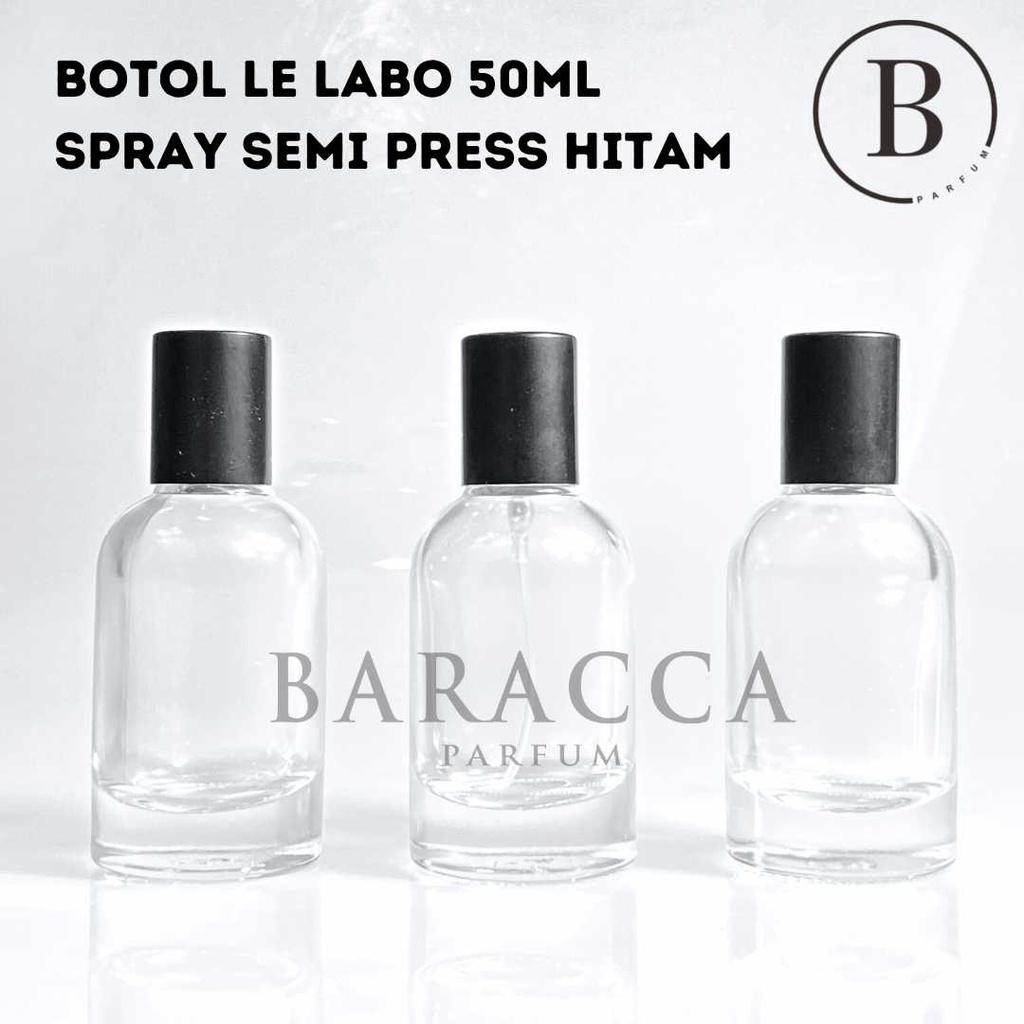 Jual Botol Parfum Le Labo 50ML Semi Press Hitam - Botol Parfum Kosong