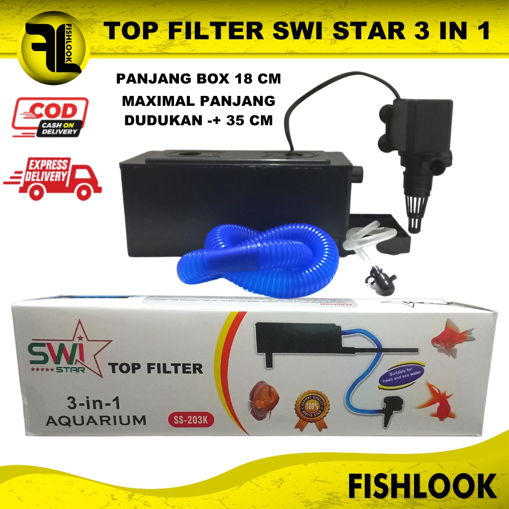 top filter aquarium swi nikita star ss 203 mesin aquarium akuarium aquascape